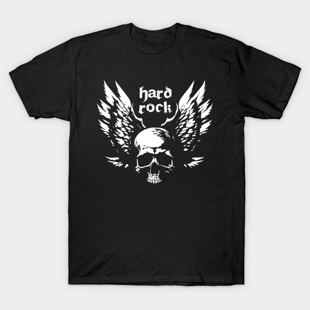 hardrock skull with wings T-Shirt by lkn